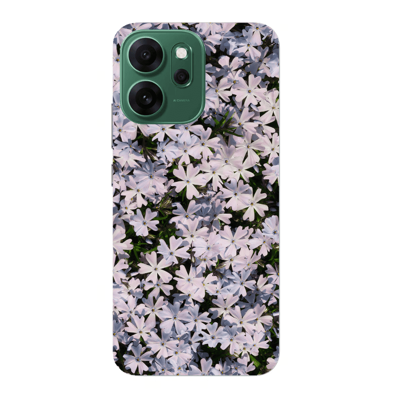 Oppo 14 F Flowers white Transparent Silicone TPU Θήκη